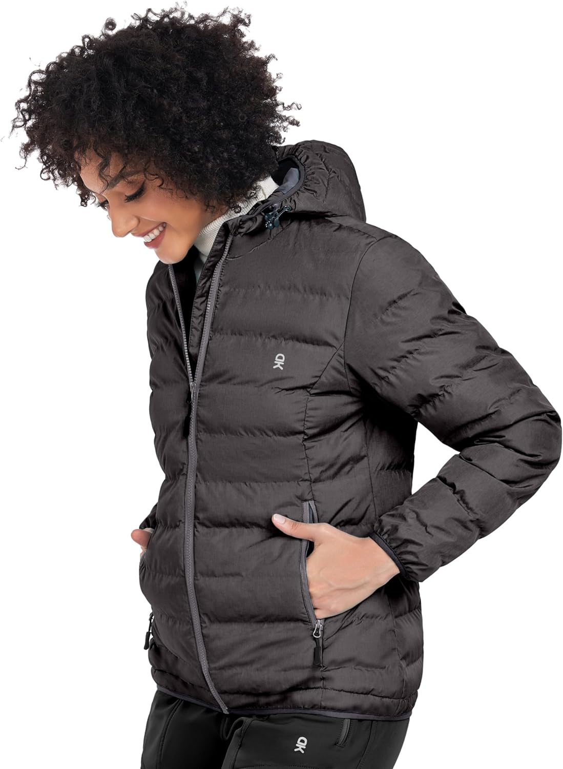 Little Donkey Andy Women's Lightweight Puffer Jacket Hooded Windproof Winter Coat - Image 6