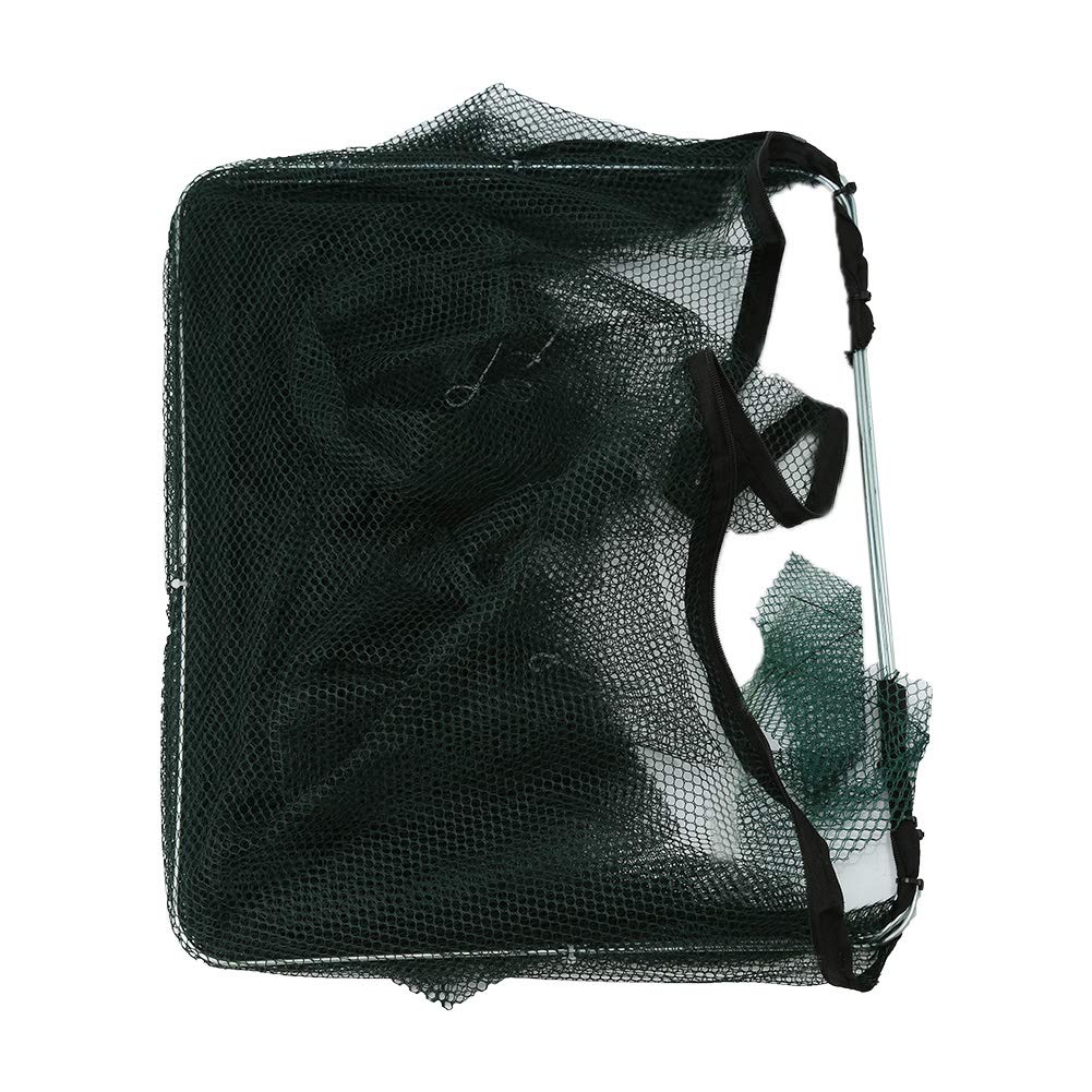 Filet De Pêche Pliable 12 Trous - Nasse à Poisson, Écrevisses Et Crabes - 58x34cm Nylon Robuste