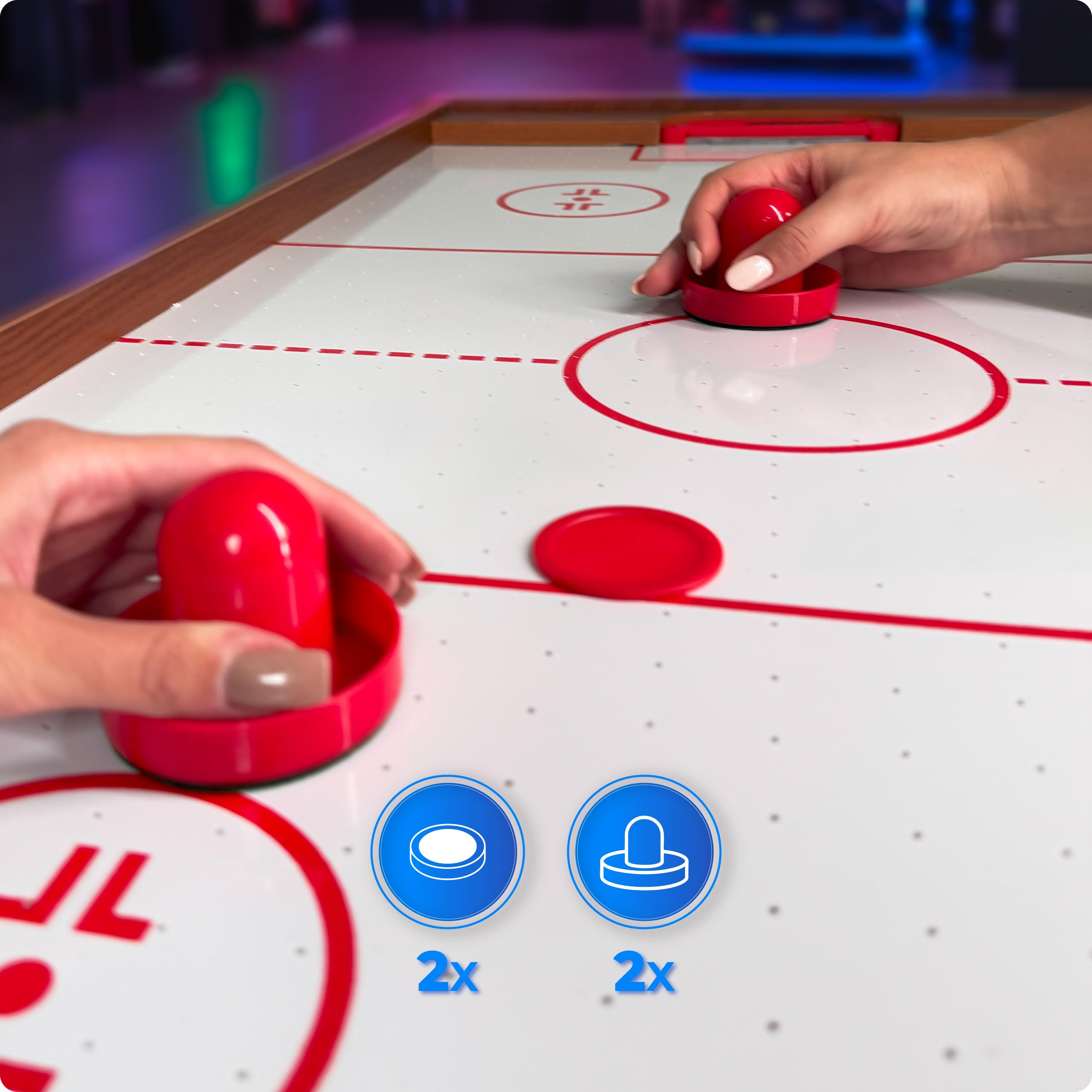 THUNDER SMART 3-in-1 Multifunktionaler Spieltisch 126 cm – Tischfußball, Billard und Airhockey, Stabiler drehbarer Spieletisch mit Zubehör für Kinder und Erwachsene