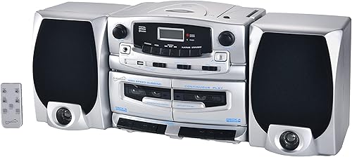 Miniatura 6 de Sistema de audio de entretenimiento Supersonic SC-2121BT Bluetooth, Bluetooth 5.0, reproductor de MP3CD con carga superior, radio AMFM, entrada USB,