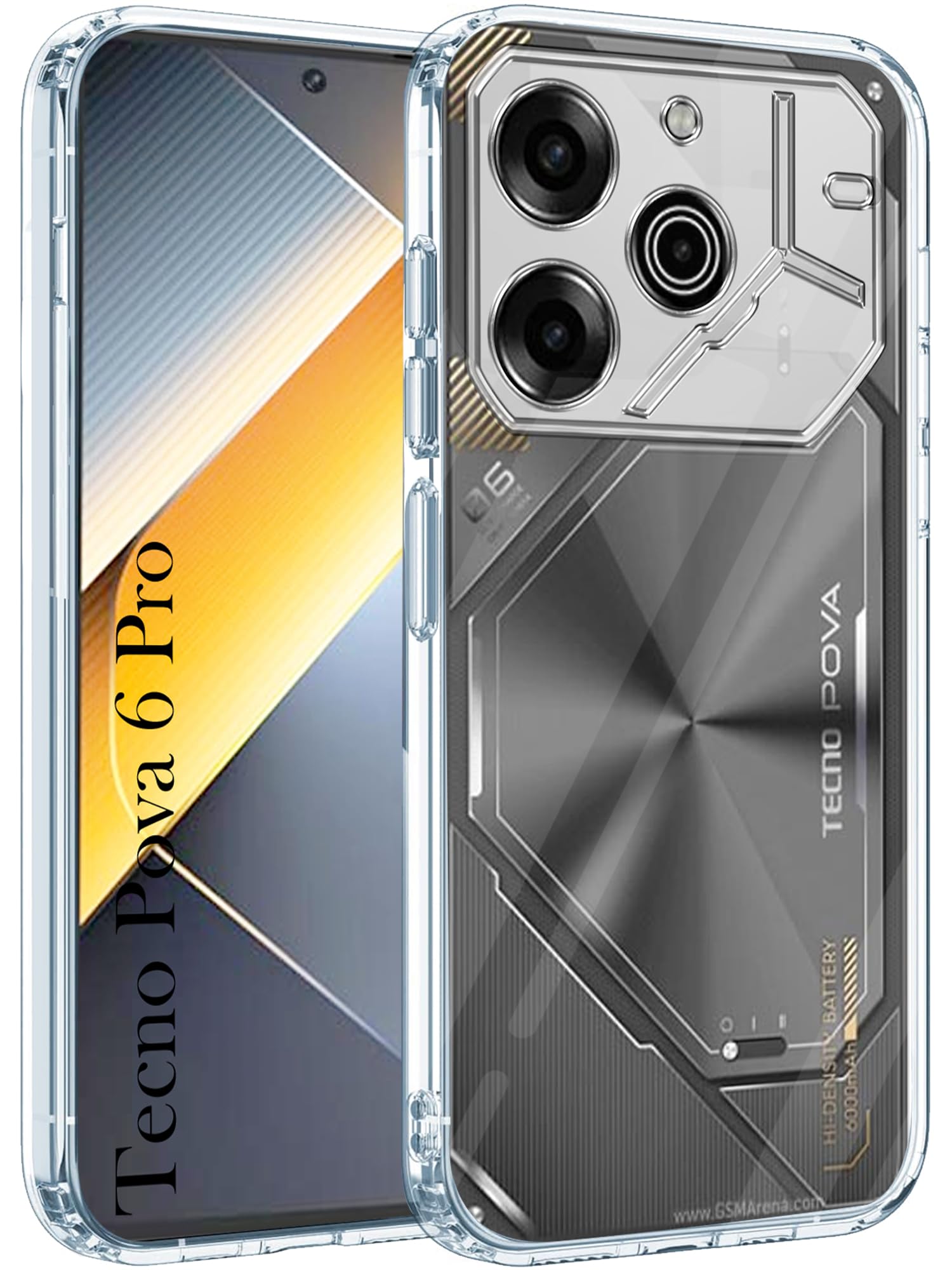 Jkobi Back Cover for Tecno Pova 6 Pro 5G (Silicone Clear Shockproof Case with Camera Protection | Soft and Flexible | Transparent) (B0D4Q8MYLL) Amazon Price History, Amazon Price Tracker