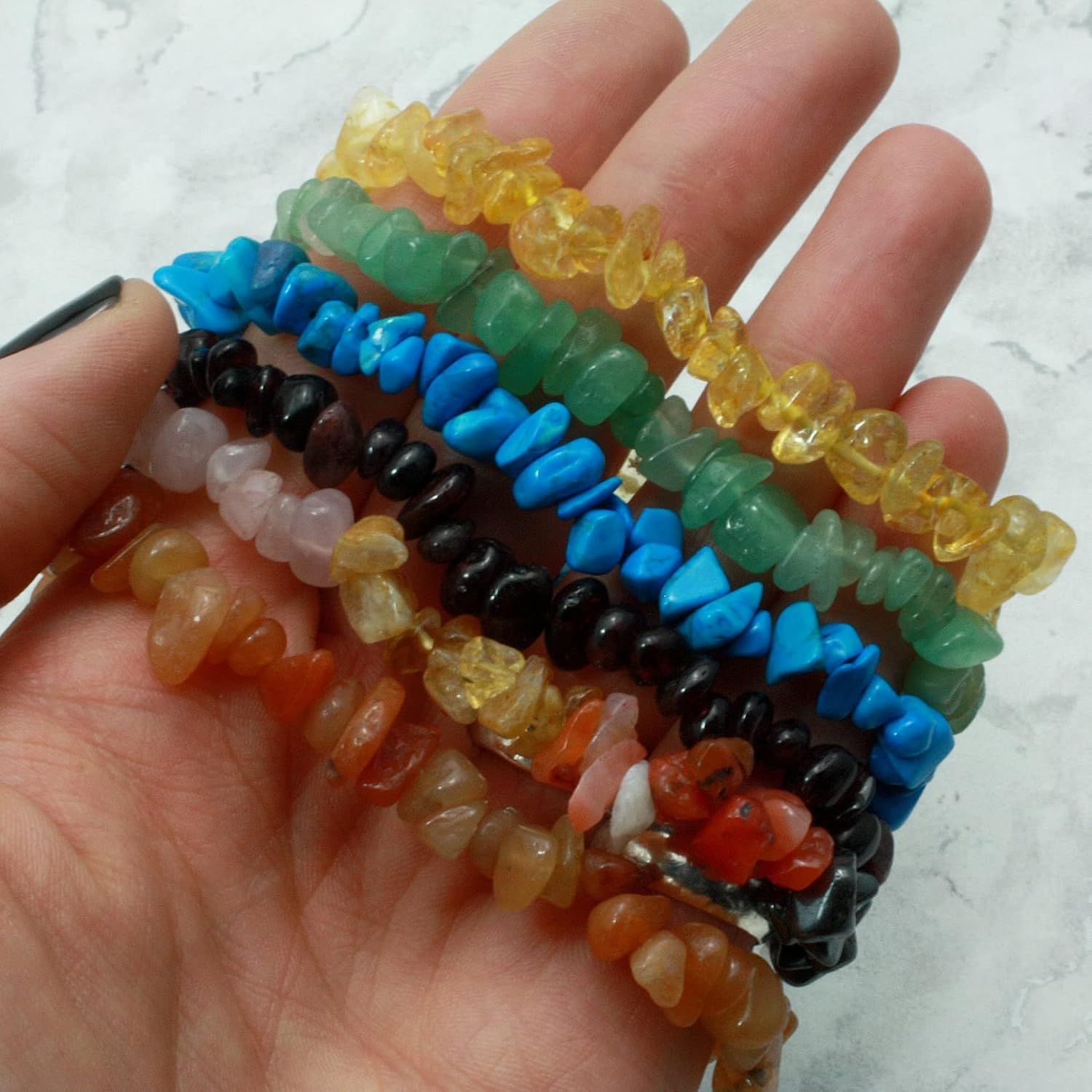 CrystalAge Shungite Gemstone Chip Bracelet