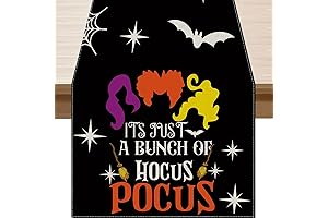 Halloween Black Hocus Pocus Table Runner