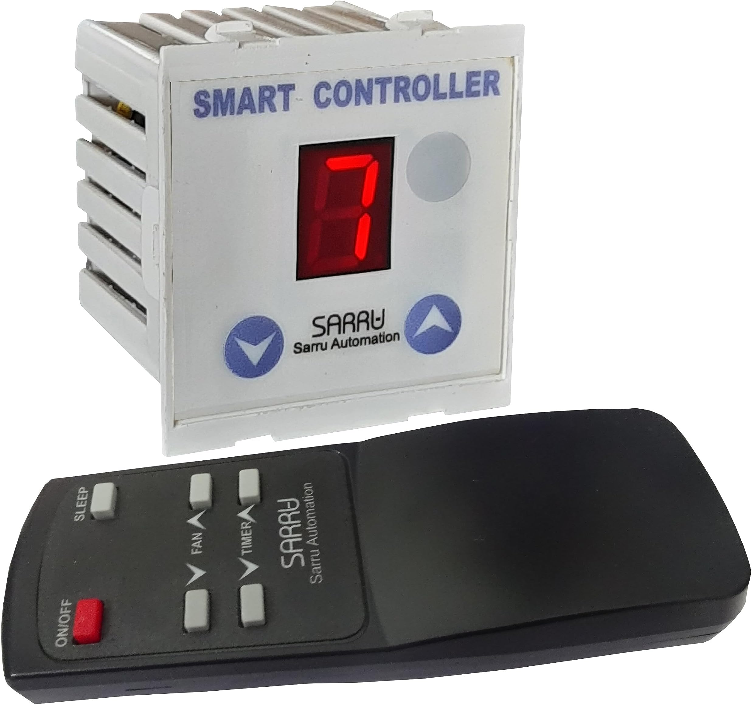 HF7 Humming Less Ceiling Fan Smart Remote Controlled Regulator with 7 Steps Speed, Display, Timer and Sleep Mode in Modular Fitting.