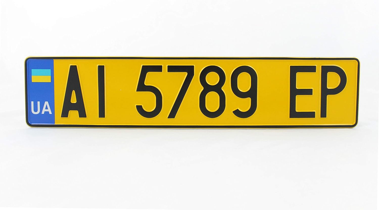 Ukraine UA Euro European EU License Plate Number Plate Embossed Custom
