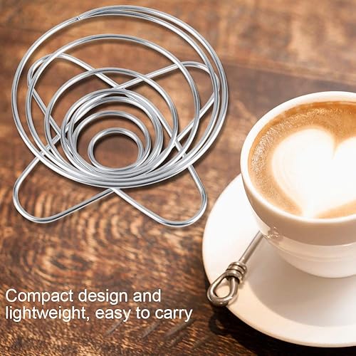 Miniatura 3 de Filtro de café, filtro de café plegable de acero inoxidable, filtro de café reutilizable, colador de té, gotero para café, té, moka, expreso, leche