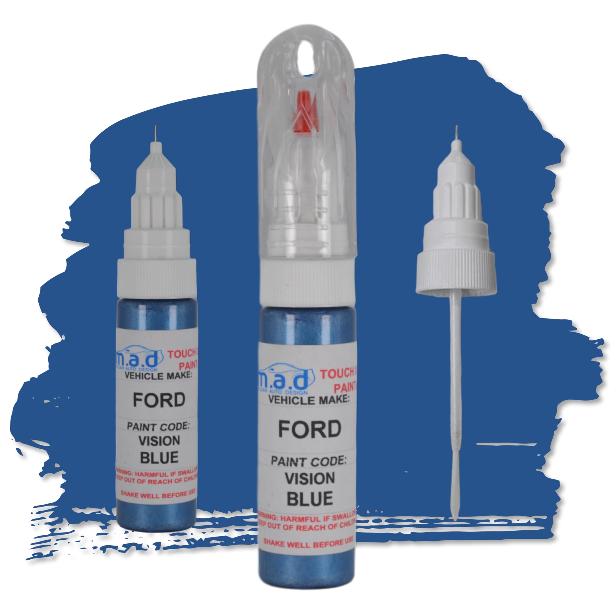 M.a.d Myldan Auto Design Paint, Primer & Lacquer M.a.d For Ford Vision Blue Touch Up Kit Compatible With Fiesta Focus Puma Kuga Galaxy (, 20 Milliliters)