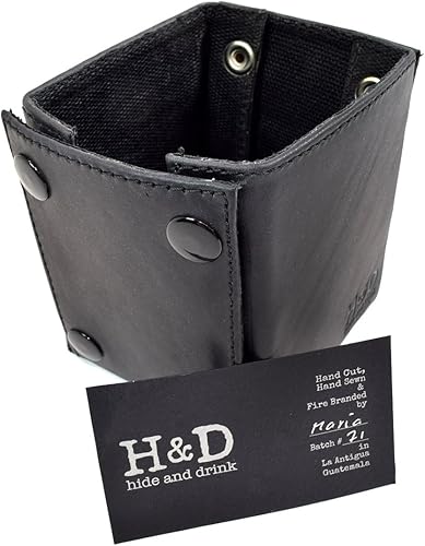 Miniatura 4 de Hide & Drink, Pluma y lápices de cuero y lona encerada, bandeja de escritorioorganizador de suministros de oficina, hecho a mano (negro carbón)