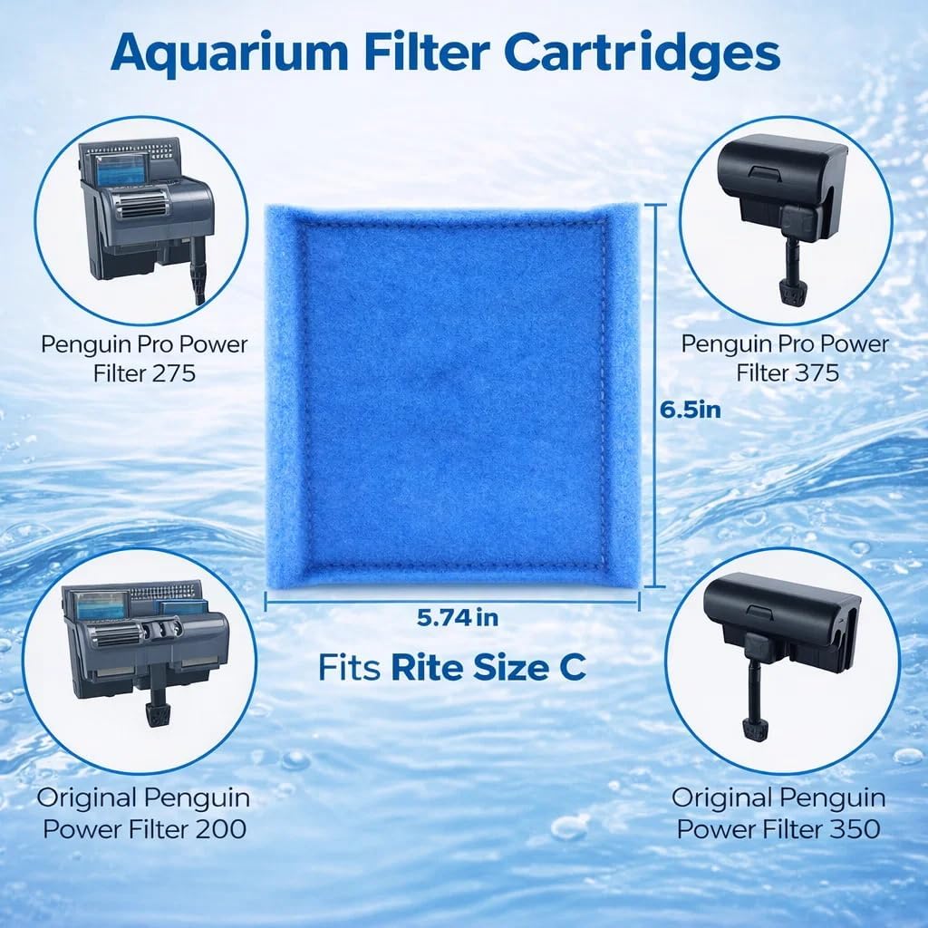 24 Pack Aquarium Filter Cartridges for Aqua-Tech 30-60/20-40 Gallon Fish Tank Power Filter Replacement EZ-Change #3