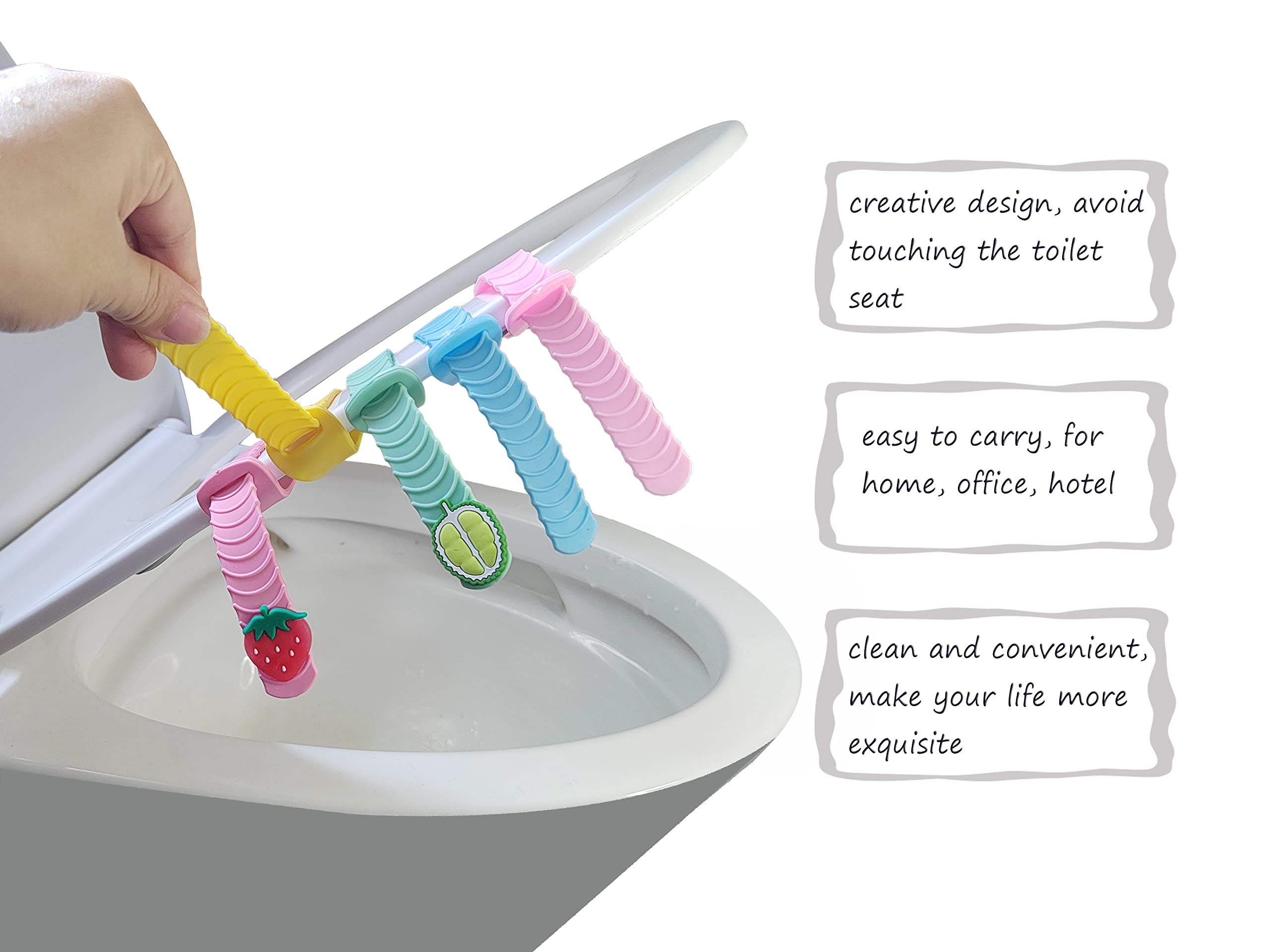 10PCS Toilet Seat Lifter Handle,Toilet Lid Lifter,Toilet Seat Cover Lifer,Toilet Seat Holder Lift Tools,Bathroom Toilet Accessories for Home,Office,Hotel.Make Your Life More Exquisite.XIWUMOER 3