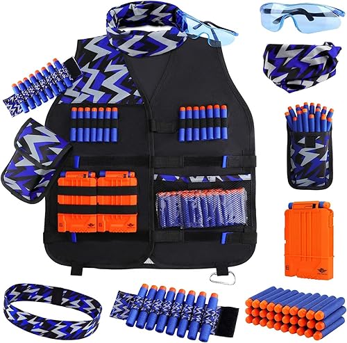 UWANTEDME HOOT Kit de chaleco táctico para niños Nerf Guns N-Strike Elite Series para niños y niñas