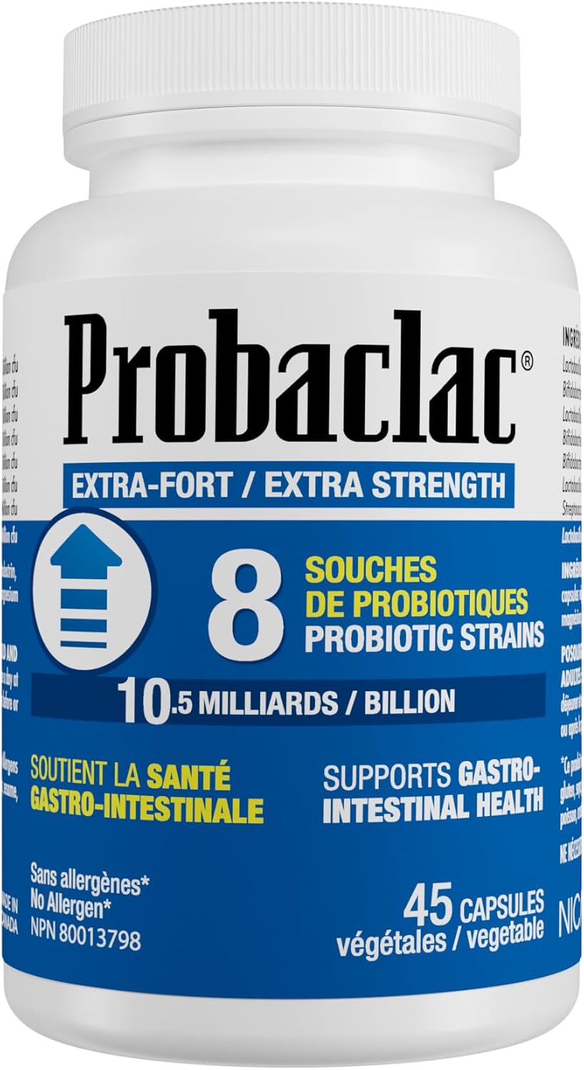 Probaclac Extra Strength Formula,Multistrain probiotic and lactic Ferment Complex,Formula Based on Natural strains thereby ensuring Complete intestinal Tract Coverage (45)