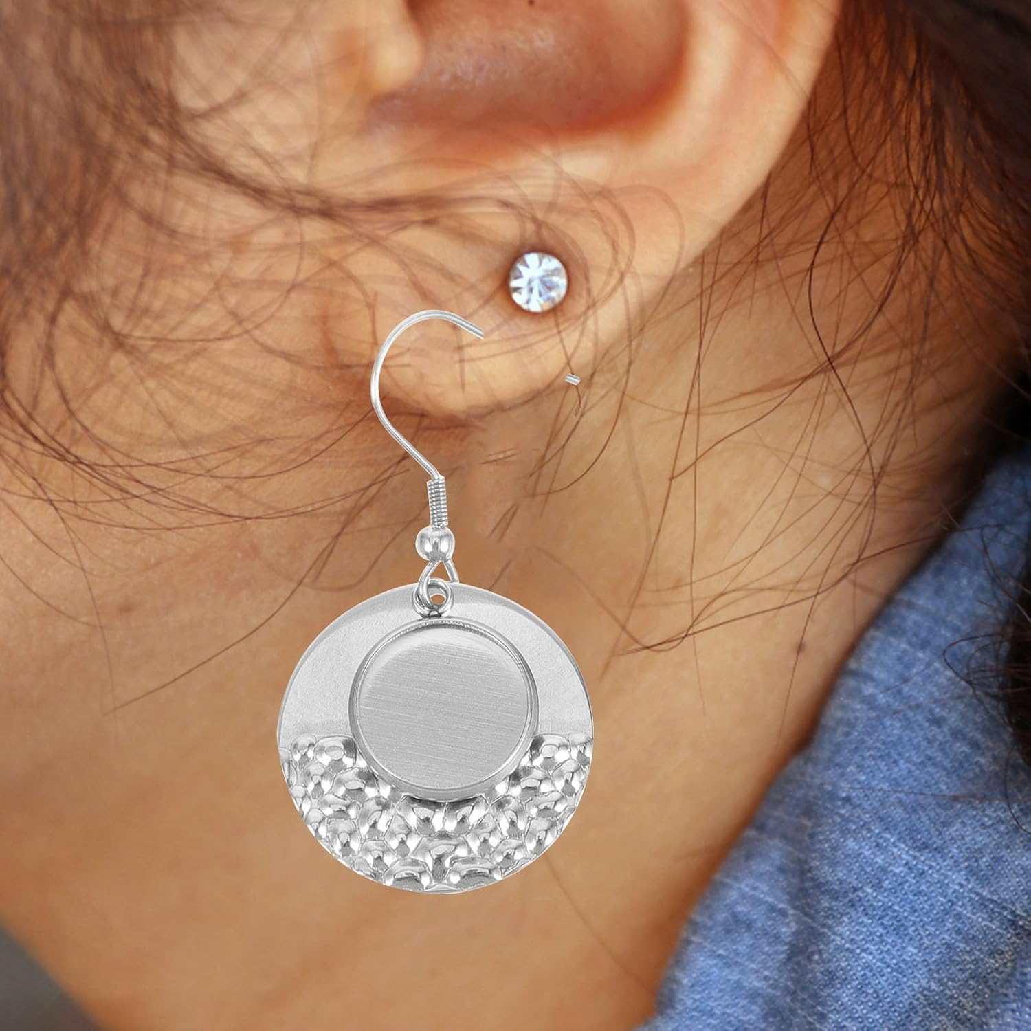 10pcs Stainless Steel Earring Bezel Trays 12mm image 5