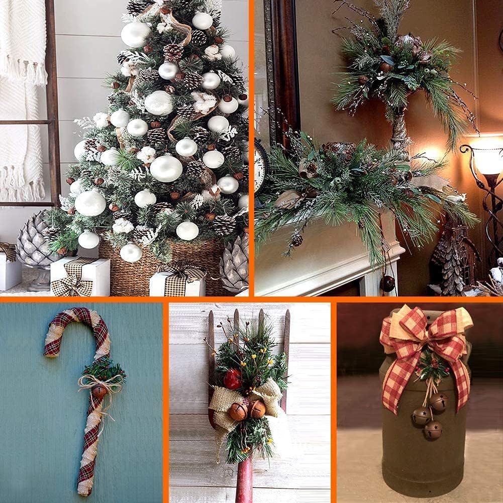 Yokoke 50PCS Christmas Rusty Tin Jingle Bells Country Primitive Farmhouse Rustic Metal Bells Sleigh for Christmas Tree Ornament Holiday Everyday Hanging Crafting and Embellishing : Arts, Crafts & Sewing