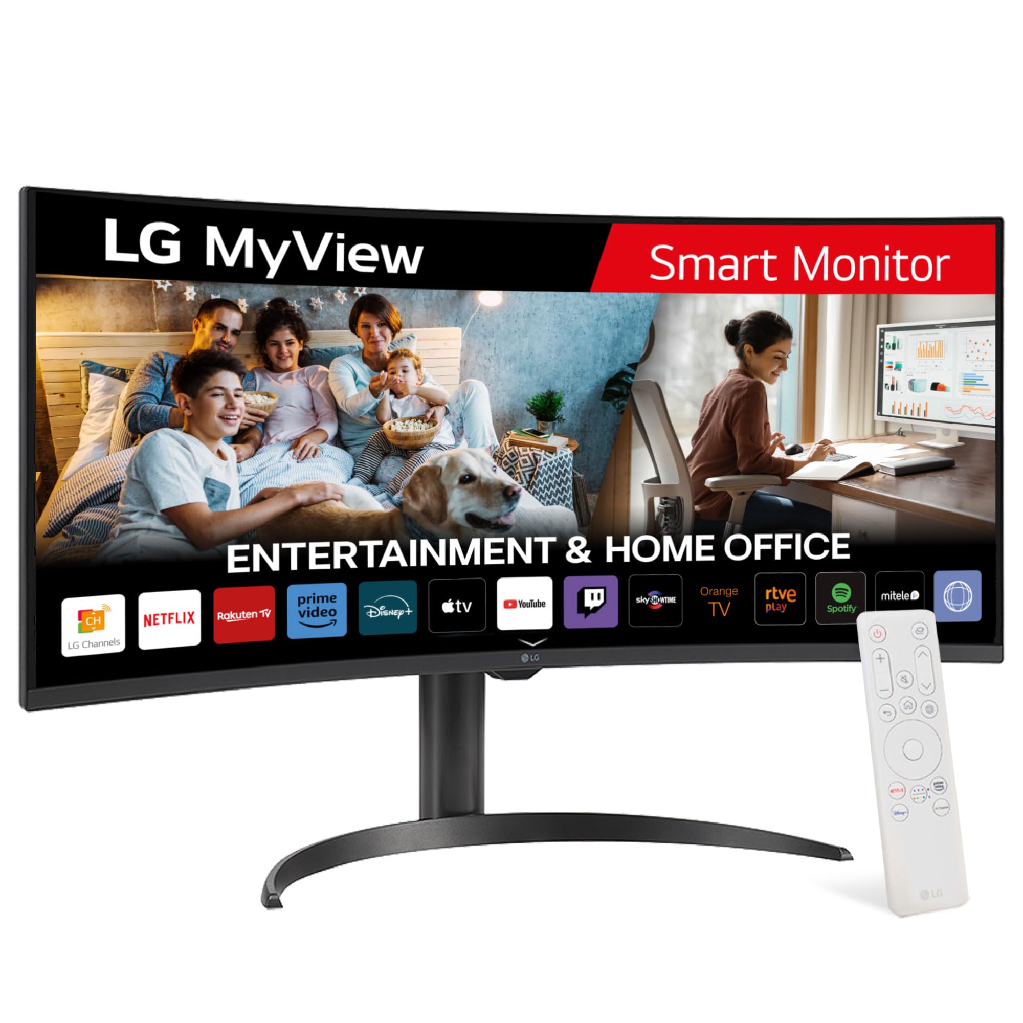 LG MyView Smart Monitor 34SR650C 34インチ LG、3440×1440表示対応の34型曲面ウルトラワイド液晶「LG MyView
