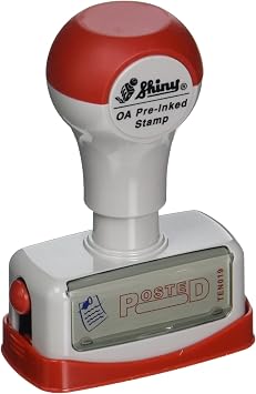 Shiny Title Stamp - "Posted", Two Color TEN019