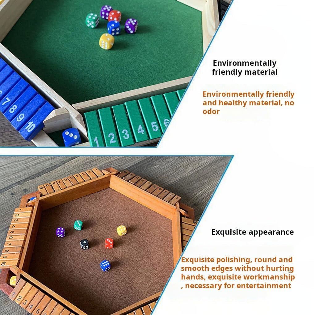 Set di Giochi da Tavolo in Legno pieni di Divertimento per la Famiglia e Gli Amici Giochi intrattenimento per Adulti da Tavolo per 6 Persone Matematica Dadi, digitare+1
