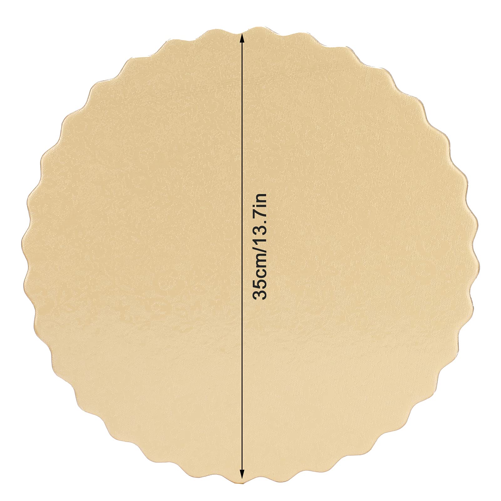 Tissting 10 Piezas de Tableros para Tartas Bases de Cartón Redondas para Tartas Soporte Inferior Utilizable de Doble Cara Grueso Tablero Impreso para Tartas Disponible en 3 Tamaños(12in)