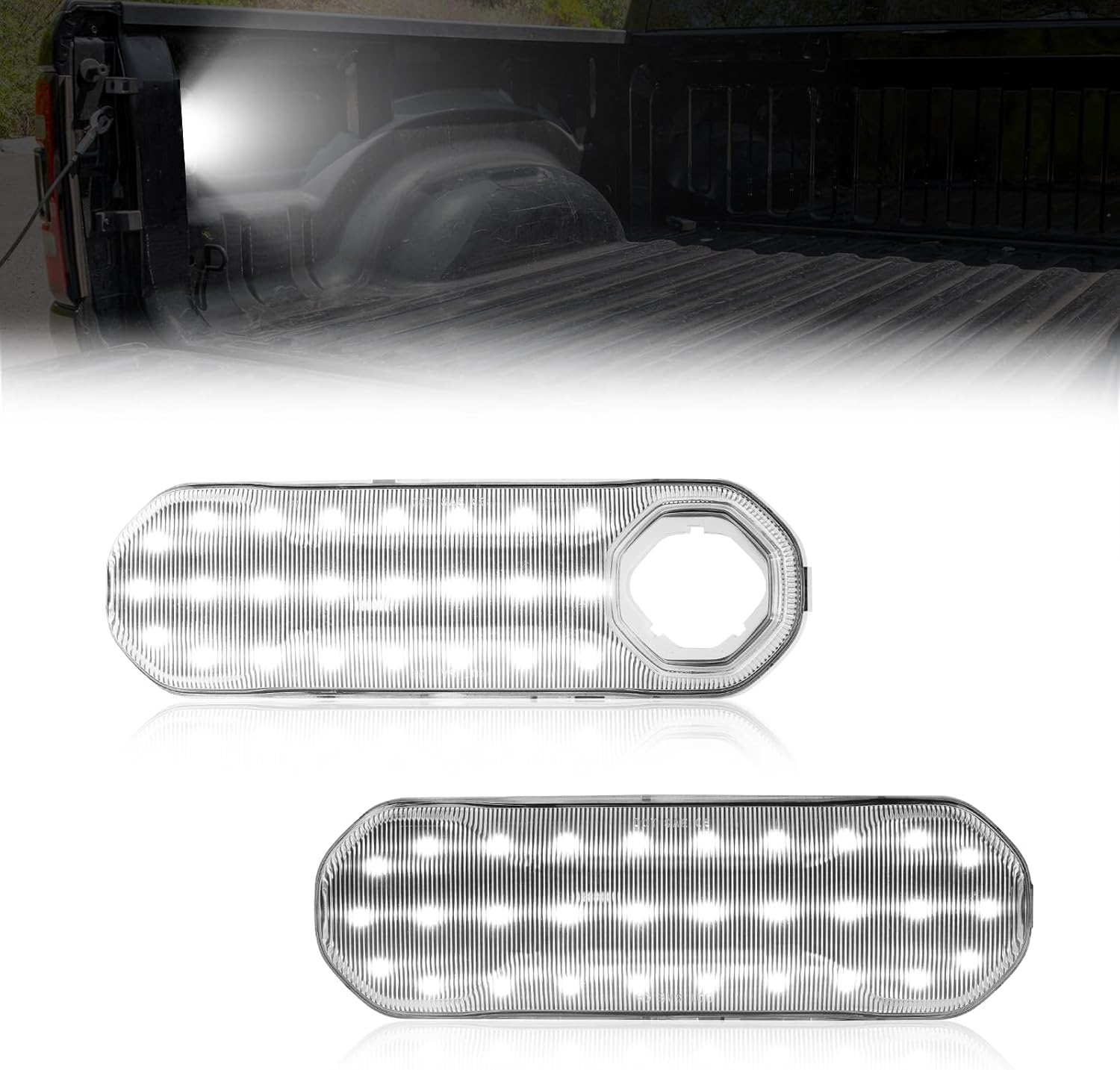 LED Truck Bed Lights Trunk Cargo Lamps Accessory Luggage Lighting Kit Assembly Pair Compatible/Replacement Compatible With 2019-2023 RAM 1500, Replace OEM 82215272AB 82215272AC 82215272