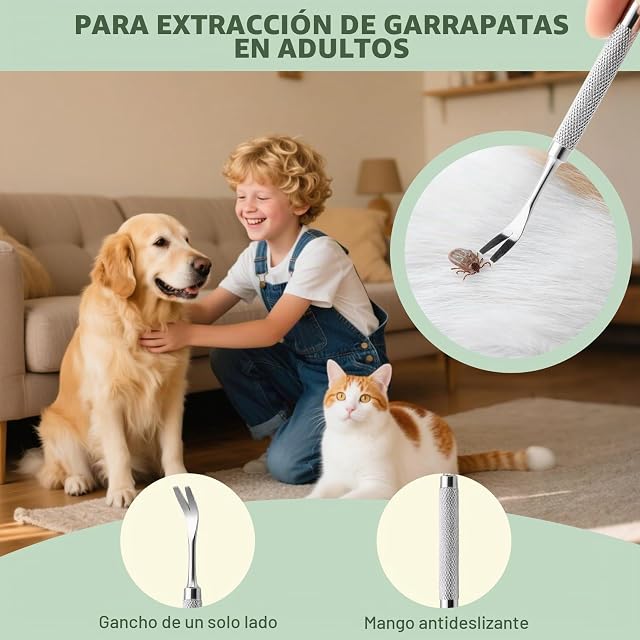 Foto 2 de 7 de WQDD STANPET 3 Pinzas para Garrapatas con Bolsa de Tela