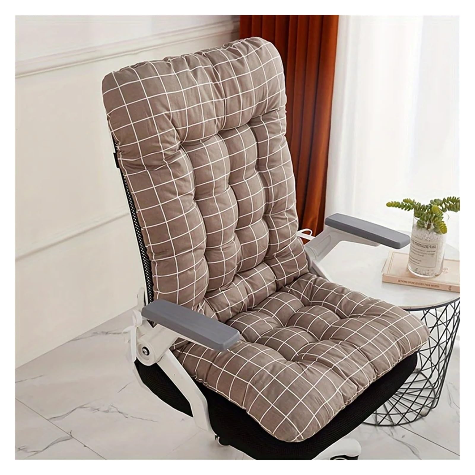 Hviyroi car seat cushion Ergonomic Seat Cushion With Back Support Car Office Home(Khaki)