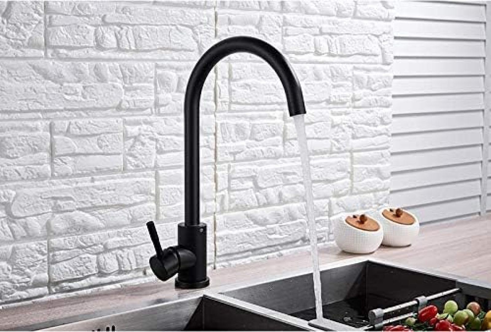 Mitigeur de cuisine en acier inoxydable haut de gamme au design élégant en nickel brossé