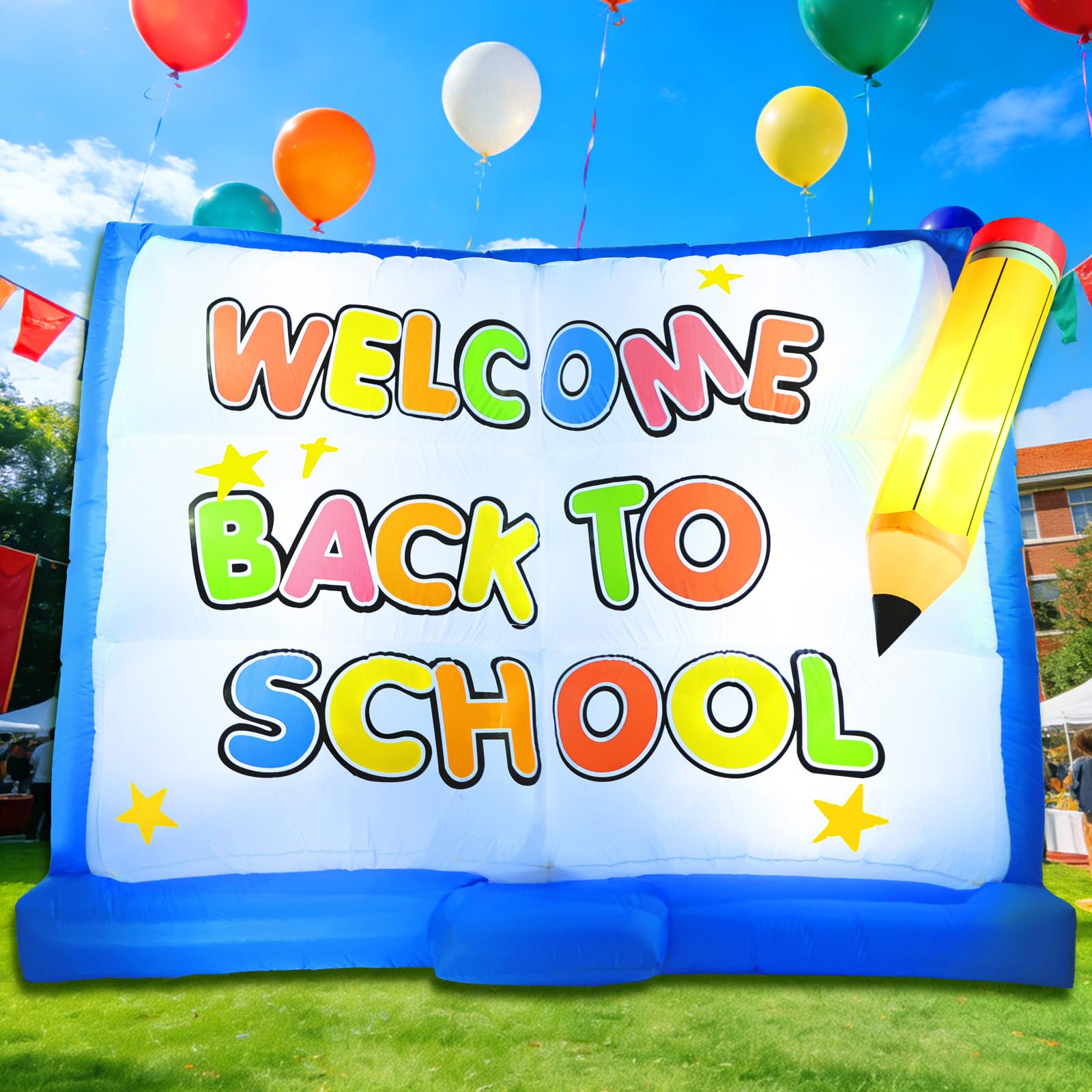 Décorations gonflables rentrée scolaire Halfjuly pour photo de classe