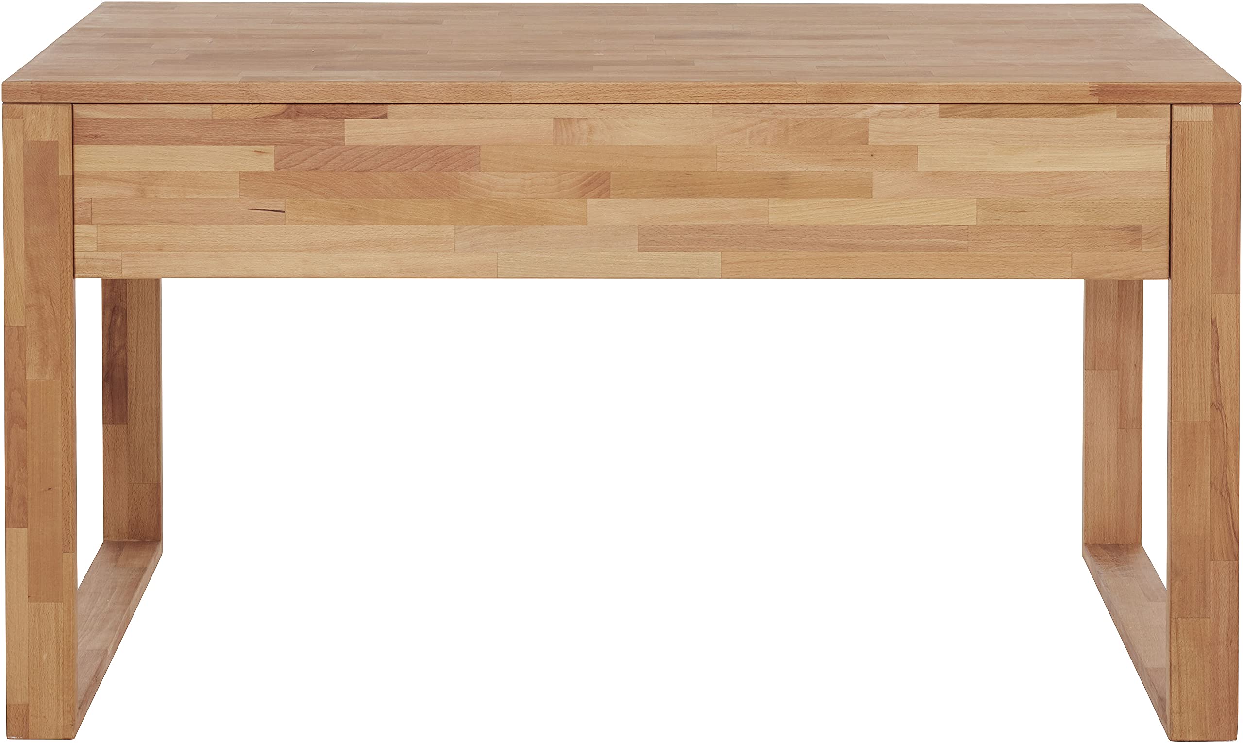 Schreibtisch mit Schublade Buche massiv geölt 140x70 cm
