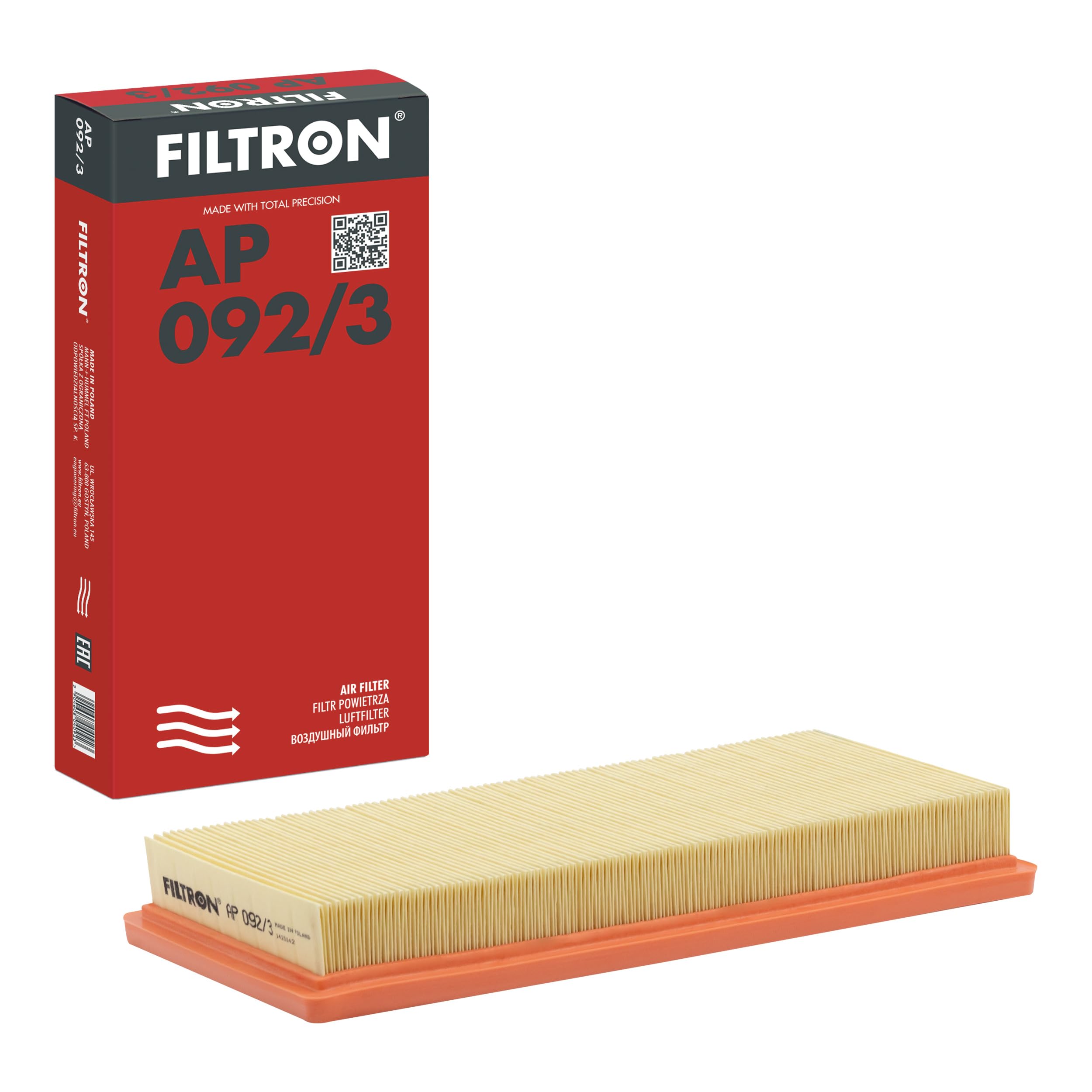 FILTRON, AP 092/3 Luftfilter | Für PKW, Hohe Filtrationseffizienz, Saubere Luftzufuhr, Zuverlässige Abdichtung, Entwickelt für Optimalen Schutz