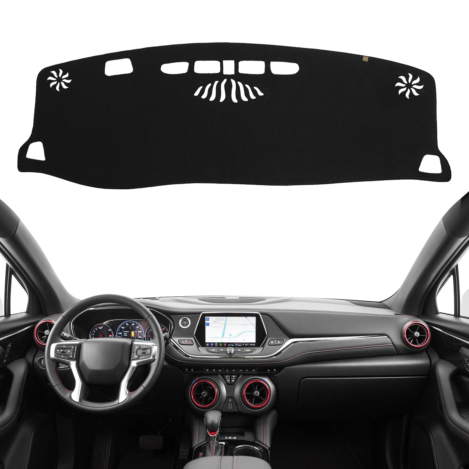 Fits 86-94 Chevy S10/S15/S10 Blazer Dashboard Mat Pad Dash Cover-Black Fits 86-94 Chevy S10/S15/S10 Blazer Dashboard Mat Pad Dash Cover-Black