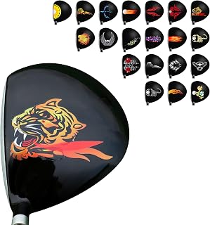 SANDIAN, Decal UV DTF Rub-On Instant Transfer Stickers on Golf Driver Woods Mugs Cups Tumblers Glasses, All Weather Resistant Decals, 4 pcs Pack (Tiger)