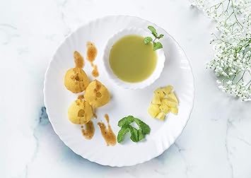 Opalware Vintage Milky White Dinner Set - 8pcs - Serving for 2 Persons