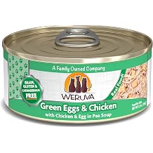 Weruva Classic Cat Food, Green Eggs & Chicken with Chicken Breast & Egg in Pea Soup, 5.5oz Can Pack of 24