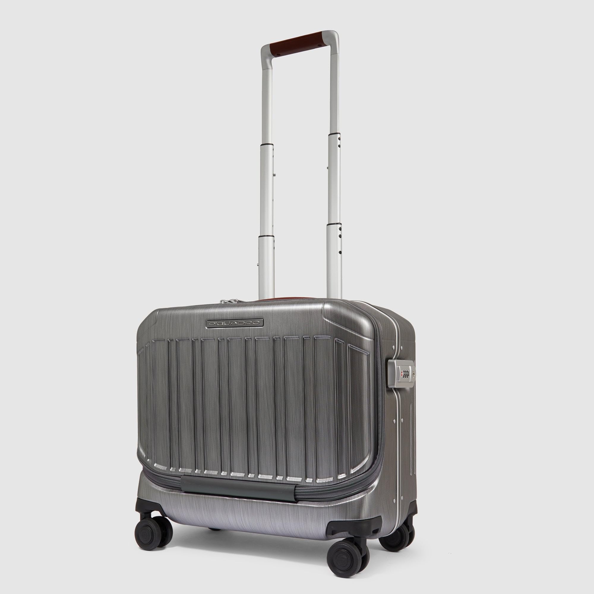 PIQUADRO – Zaino Trolley - Porta PC 15,6" – Policarbonato Resistente – Unisex - Colore Nero Argento