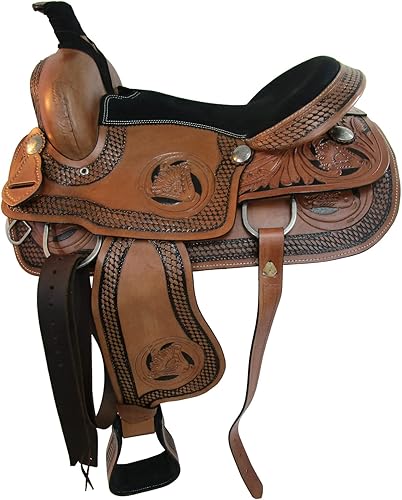 Miniatura 4 de Western Trail - Juego de tachuelas de cuero con herramientas florales para caballos, 15, 16, 17, 18