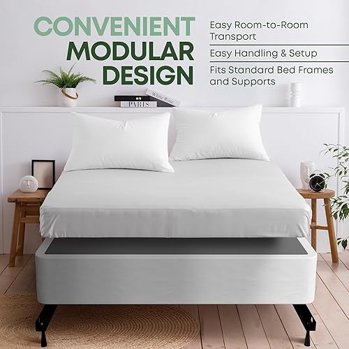 Miniatura 7 de Greaton, Somier de madera sin ensamblar solo en pulgadas, fabricado en Estados Unidos, colchón de repuesto silencioso sin ruido, empaquetado plano,