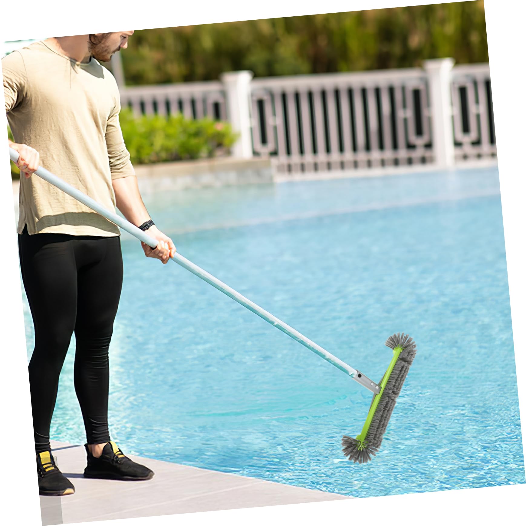 GANAZONO Cepillo De Limpieza De Piscina Cabezal Resistente Cepillo De Pared para Limpieza De Piscina para Exteriores y