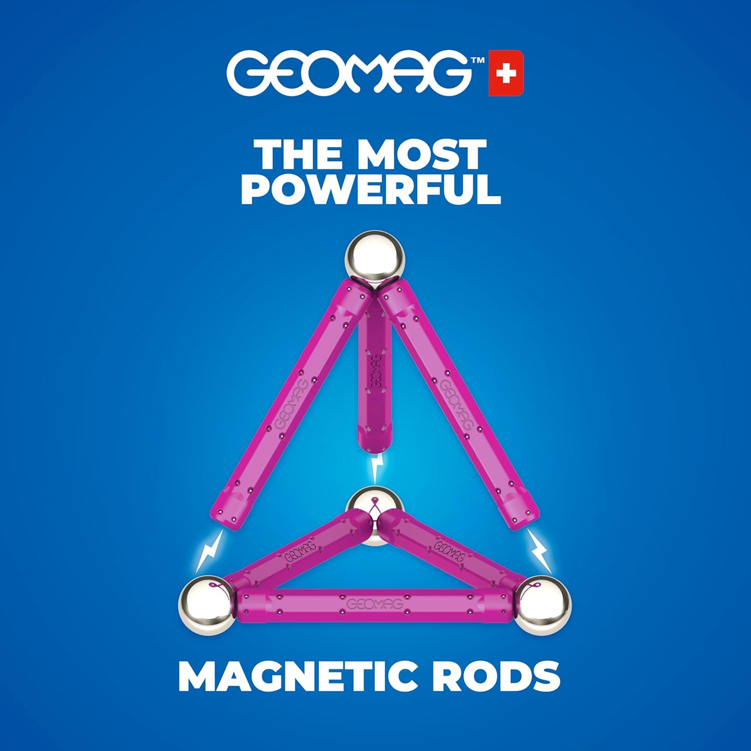 Geomag Masterbox Magnetic Toys for Kids Ages 8+, 192pc Purple Educational STEM Magnets for Kids - Swiss-Made Magnetic Blocks, Tiles and Building Toys from 100% Recycled Plastic