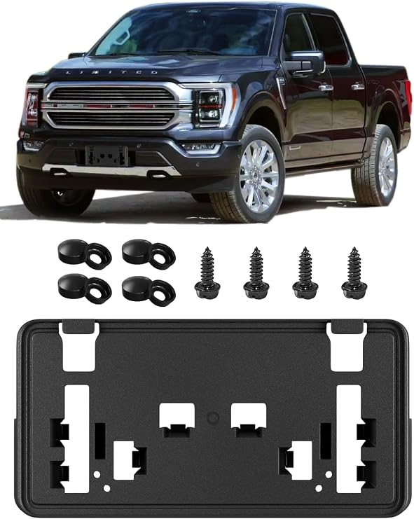 Turvysen Front License Plate Bracket For 2021-2023 Ford F150 (Not Raptor) - Replaces ML3Z-17A385-BB, Easy Install