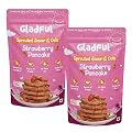Gladful Strawberry Pancake Mix, No Maida, No Palm Oil, No Refined Sugar, Gluten Free, High Sprouted Protein, Low Carbs,