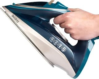 Beldray BEL01480-150 Steam Iron - Dual Precision Ceramic Tip Soleplate, Smooth Glide, 230ml Water Tank, Spray Function, Anti-Calc & Drip, 2200W, Adjustable Temperature Control, Self-Cleaning Function