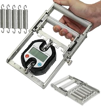 Hand Dynamometer, Hand Grip Strengthener, Electronic Hand Grip Strength Tester with 5 Springs and Counter, Adjustable and Max Load 330Lbs / 150Kgs, Rapid Increase of Wrist for Muscle Building