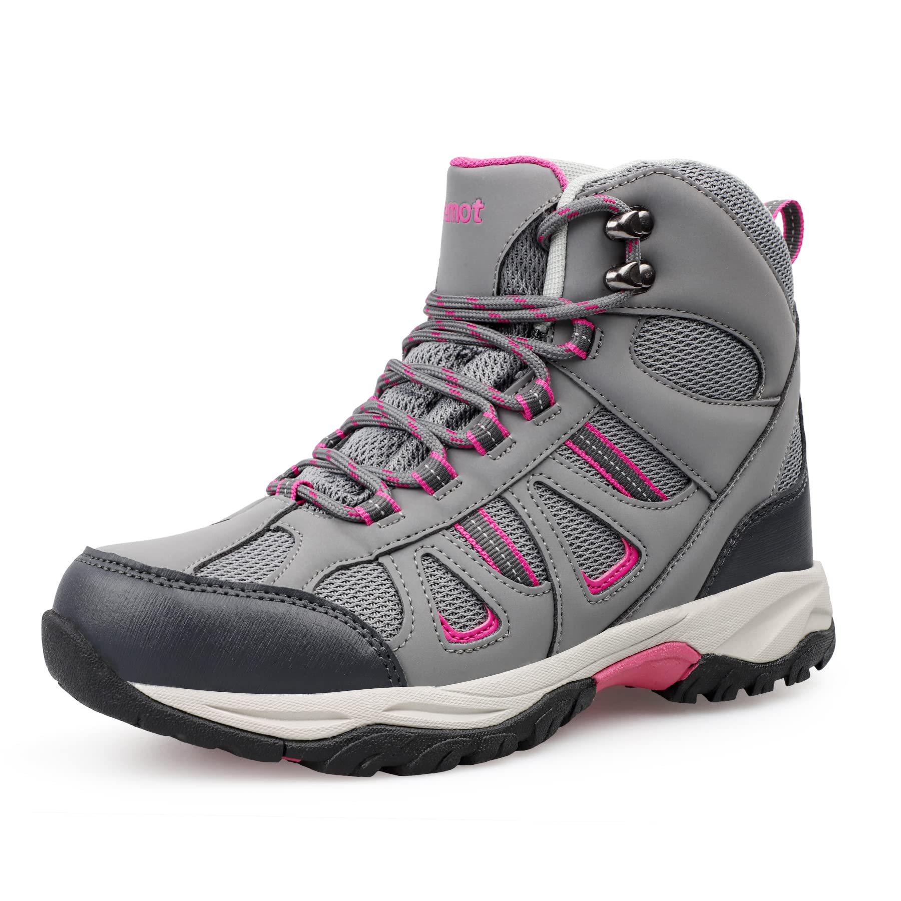 riemot Scarpe da Trekking Donna Impermeabili Antiscivolo Ammortizzata, Supporto Caviglia, Stivali Sportive Sneakers per Escursioni in Montagna e Camminate su Terreni Accidentati