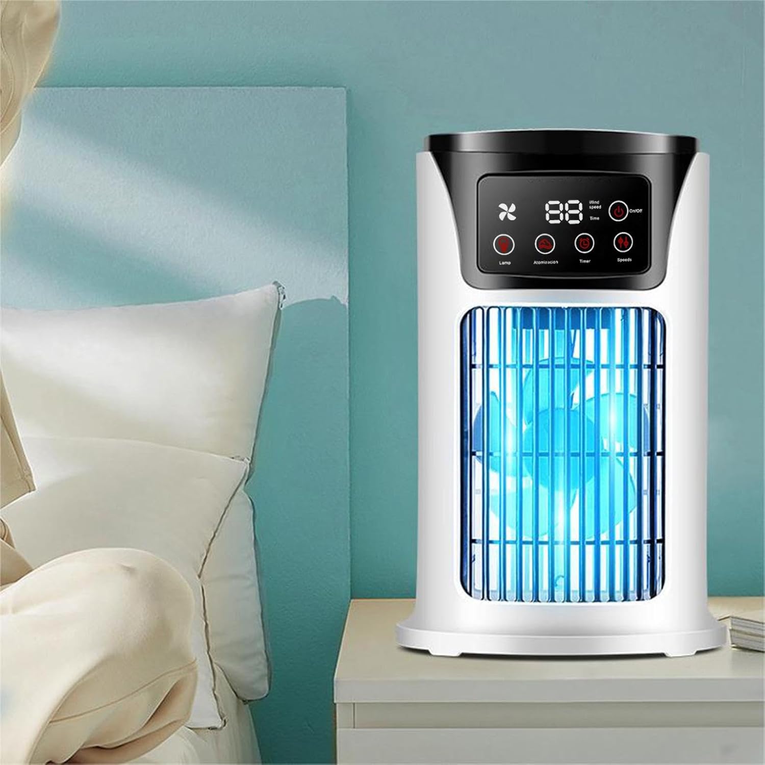 Refrigerator Household Dormitory Student Desktop Fan, Small Wind Large Office USB Refrigeration Fan, 1-6 speed wind power, Low noise