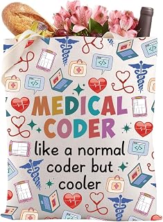 Gzrlyf Medical Coder Tote Bag Billing Specialist Medical Biller Gift Medical Coding Gift Hospital Biller Canvas Shopping Bag