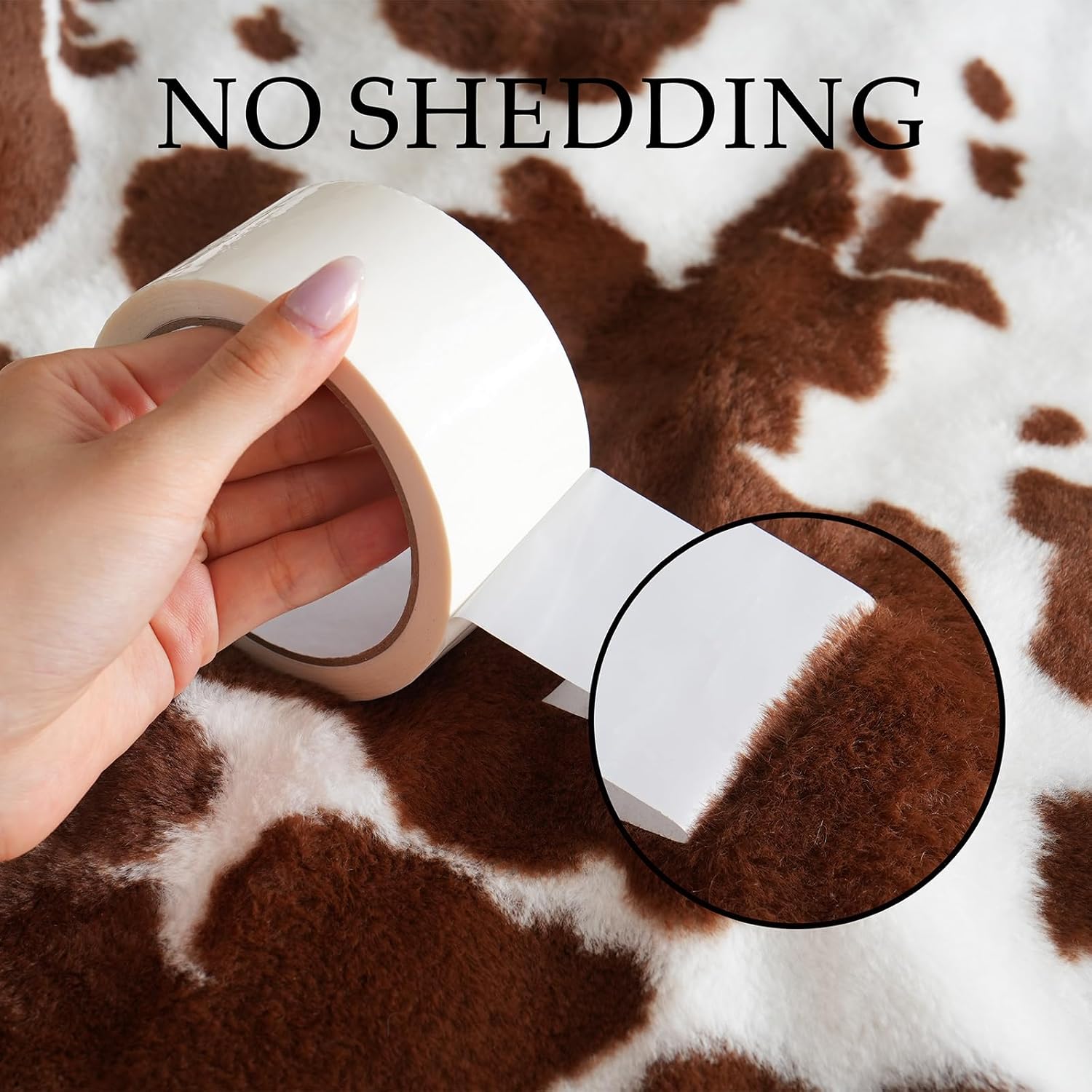 Faux Fur Cow Print Throw Blanket, 550 GSM Double-Sided for Couch, Sofa, Bed, Office - Soft, Fluffy, Plush - Adults, Kids - All Seasons - 51