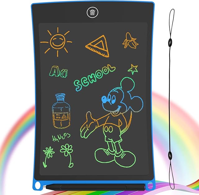 GUYUCOM LCD Writing Tablet, 8.5 inch Kids Doodle & Scribble Boards, Toys for Boys Educational Toys, Erasable Boys Toys Toddler Toys for Christmas Birthday(Blue)