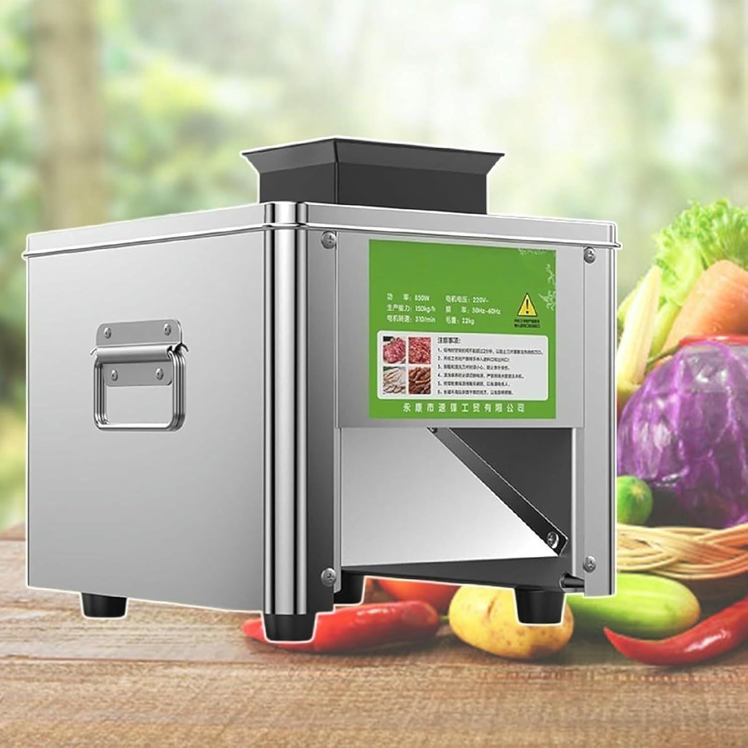 Meat Cutter Machine, Electric Meat Cutting Machine, Meat Shredding Machine 3.5mm Blade Commercial Meat Slicer()