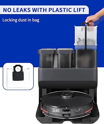 Miniatura 5 de Bolsas de polvo reutilizables para Roborock S8 Pro Ultra, S8+, S7 MaxV UltraMax Ultra, Q5+, Q7+, Q5 Pro+, Q8 Max+ Robot Vacuum y Auto-Empty Dock