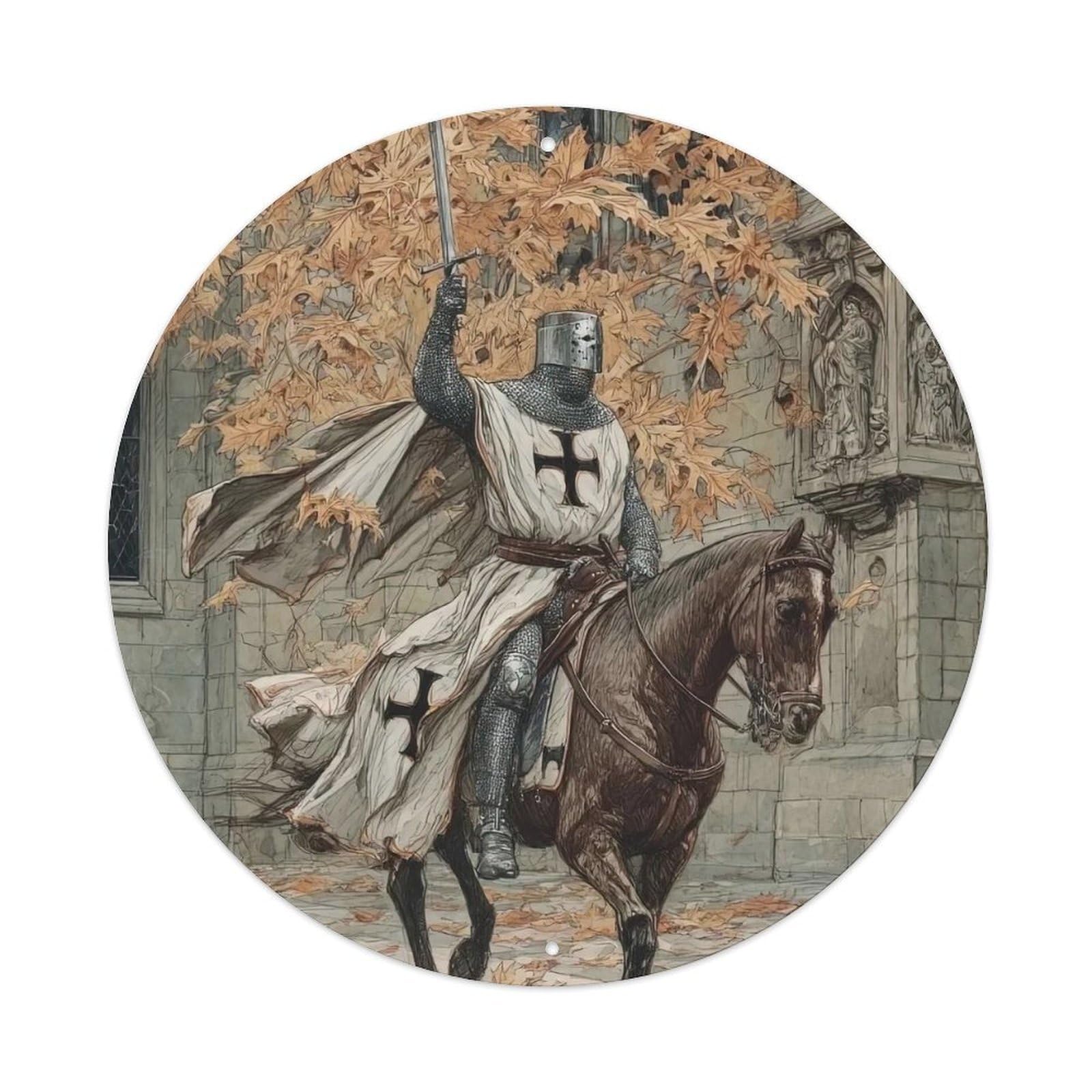 Chivalry Poster The Knights Templar The Crusades Metal Tin Sign